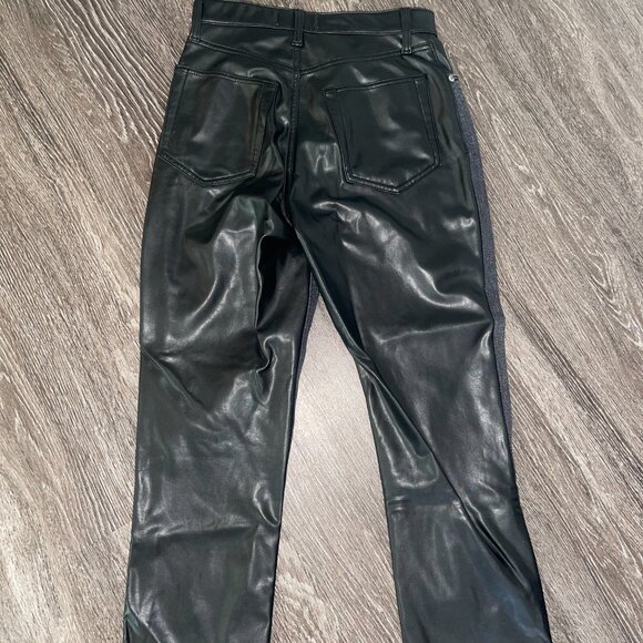 Abercrombie & Fitch Black Denim & Leather Jeans - Picture 3 of 3